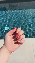 orange sparkle pressons
